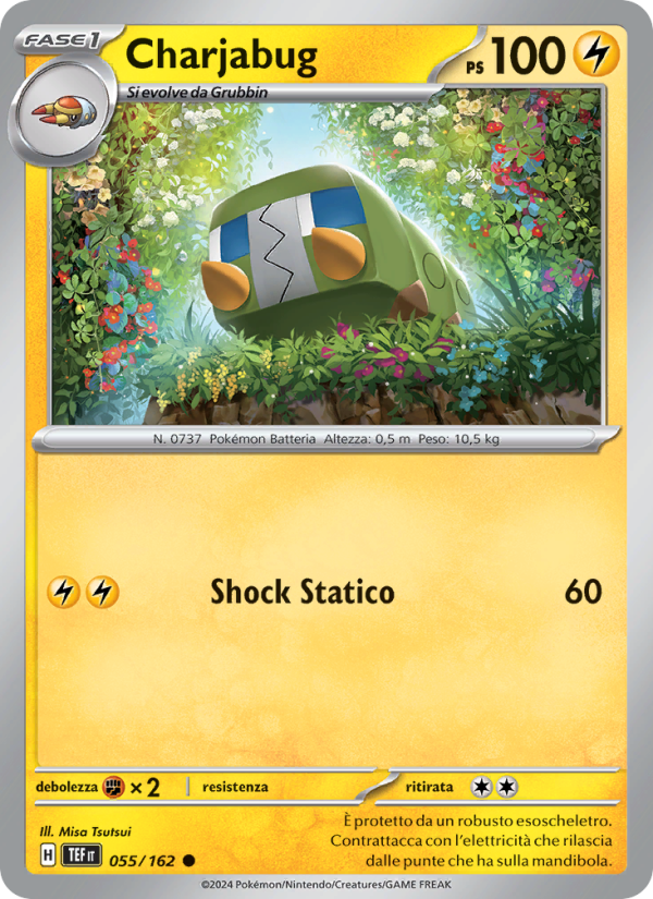 Charjabug 055/218 — Temporal Forces (Italian Pokémon TCG card)