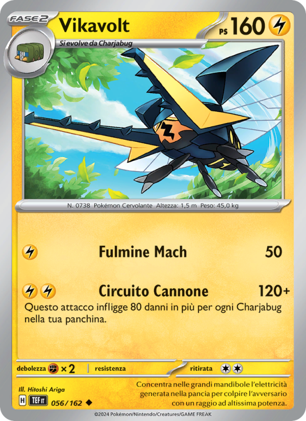 Vikavolt 056/218 — Temporal Forces (Italian Pokémon TCG card)