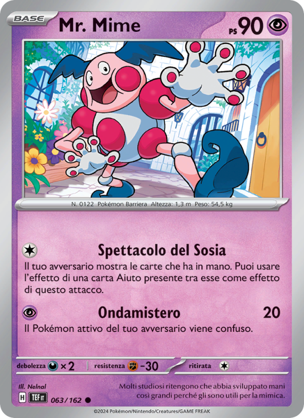 Mr. Mime 063/218 — Temporal Forces (Italian Pokémon TCG card)