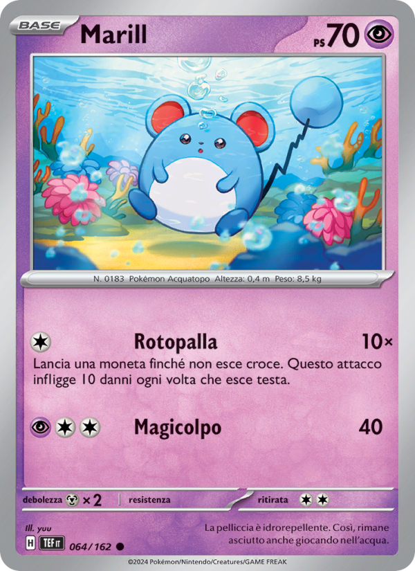 Marill 064/218 — Temporal Forces (Italian Pokémon TCG card)