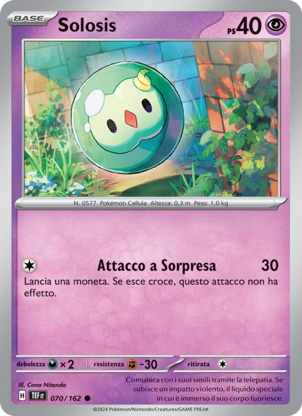 Solosis 070/218 — Temporal Forces (Italian Pokémon TCG card)