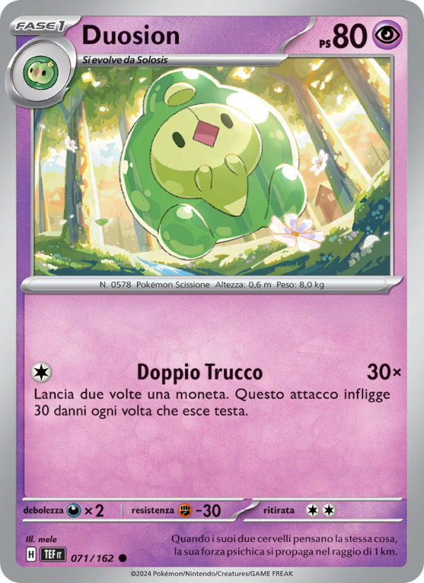 Duosion 071/218 — Temporal Forces (Italian Pokémon TCG card)