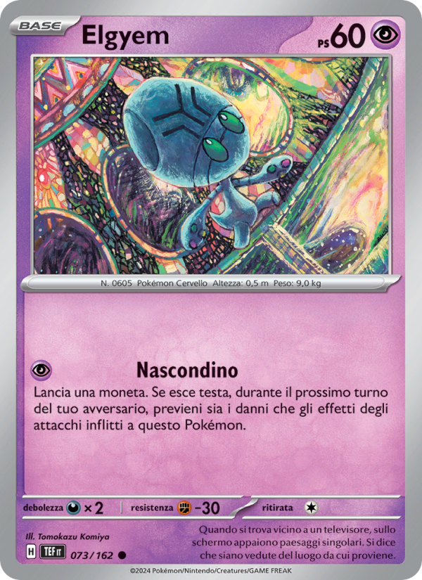 Elgyem 073/218 — Temporal Forces (Italian Pokémon TCG card)
