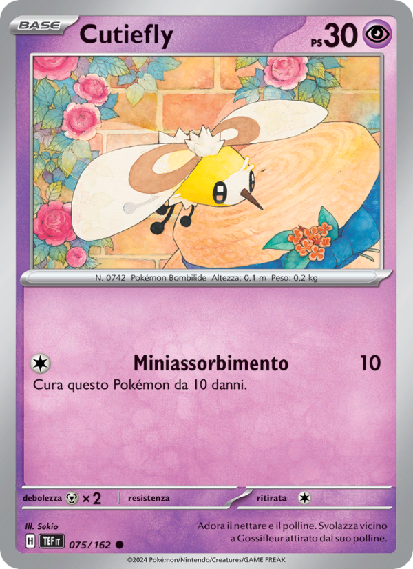 Cutiefly 075/218 — Temporal Forces (Italian Pokémon TCG card)