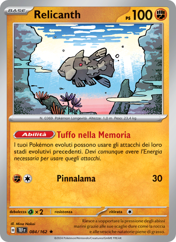 Relicanth 084/218 — Temporal Forces (Italian Pokémon TCG card)
