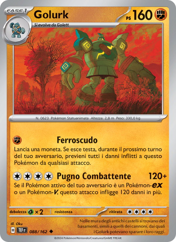 Golurk 088/218 — Temporal Forces (Italian Pokémon TCG card)