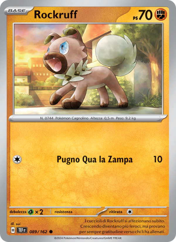 Rockruff 089/218 — Temporal Forces (Italian Pokémon TCG card)