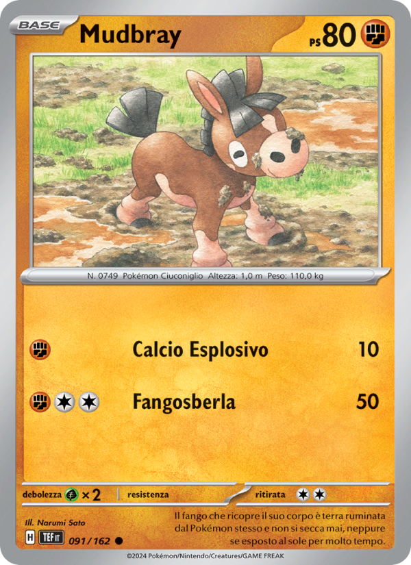 Mudbray 091/218 — Temporal Forces (Italian Pokémon TCG card)