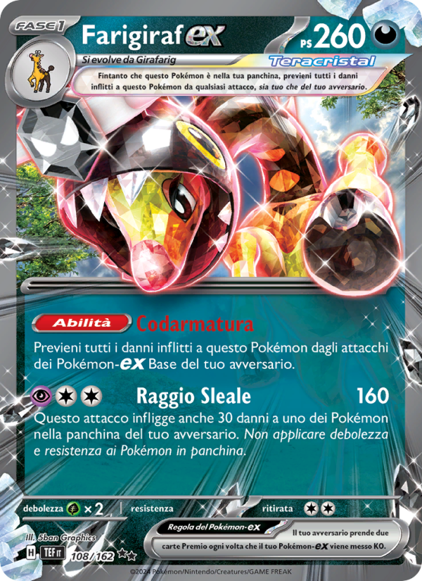 Farigiraf-ex 108/218 — Temporal Forces (Italian Pokémon TCG card)
