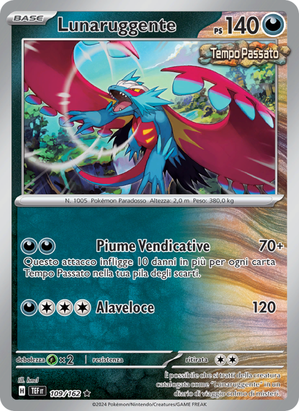 Lunaruggente 109/218 — Temporal Forces (Italian Pokémon TCG card)