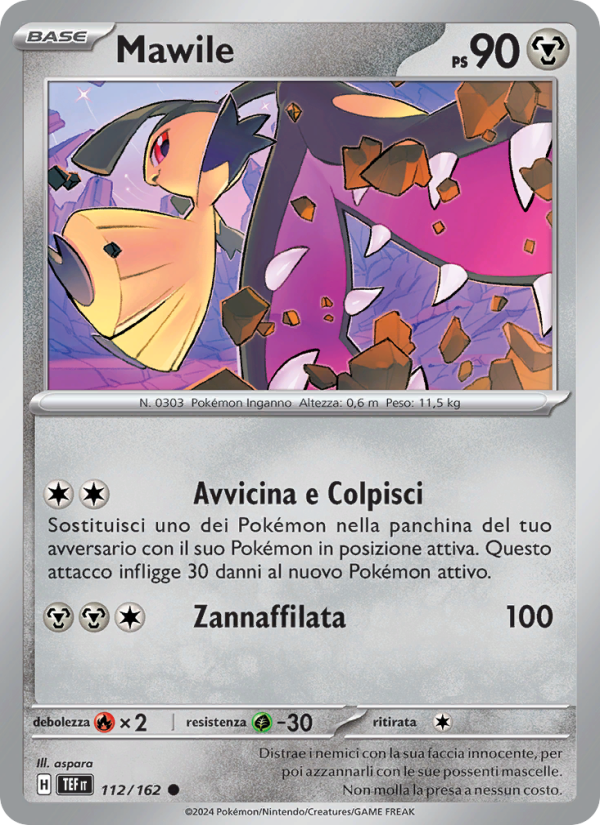 Mawile 112/218 — Temporal Forces (Italian Pokémon TCG card)