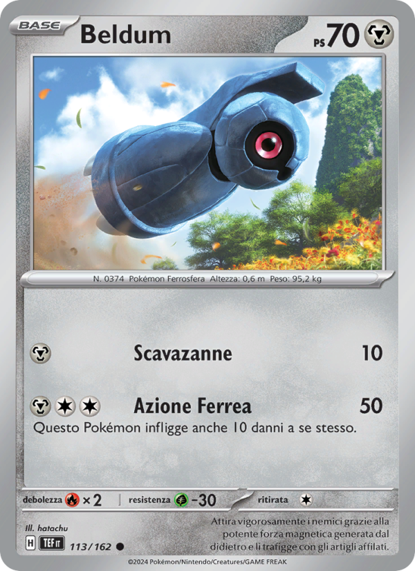 Beldum 113/218 — Temporal Forces (Italian Pokémon TCG card)