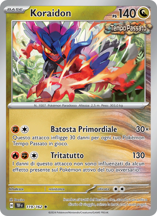 Koraidon 119/218 — Temporal Forces (Italian Pokémon TCG card)