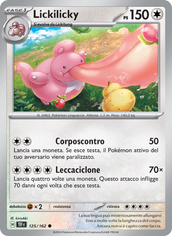 Lickilicky 125/218 — Temporal Forces (Italian Pokémon TCG card)