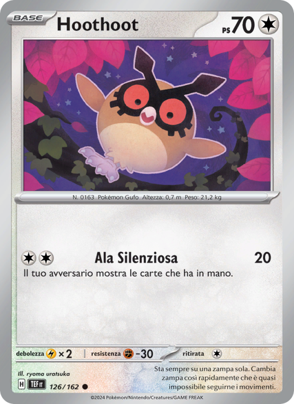 Hoothoot 126/218 — Temporal Forces (Italian Pokémon TCG card)