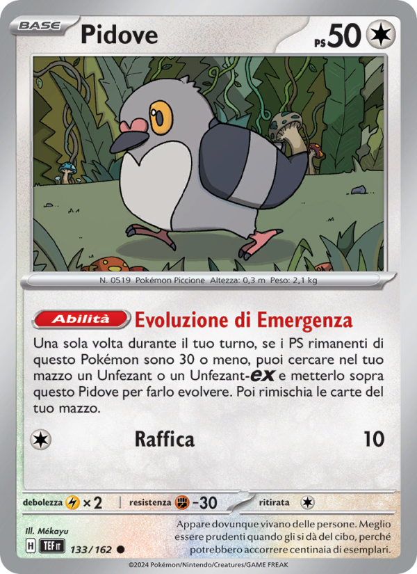 Pidove 133/218 — Temporal Forces (Italian Pokémon TCG card)