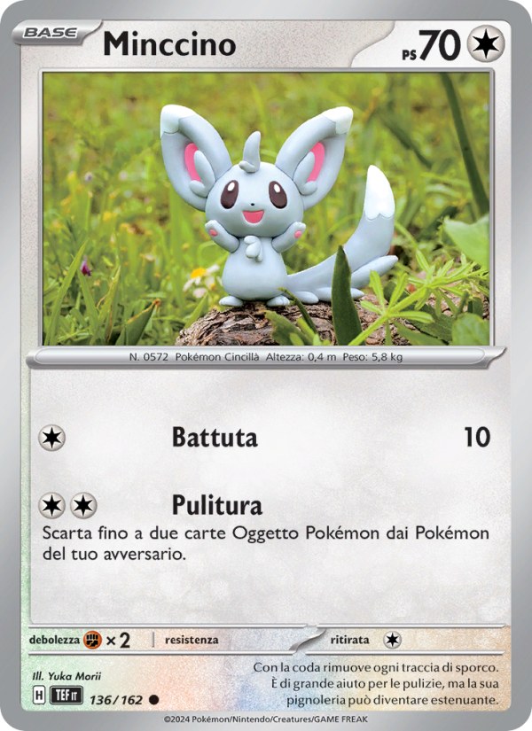 Minccino 136/218 — Temporal Forces (Italian Pokémon TCG card)