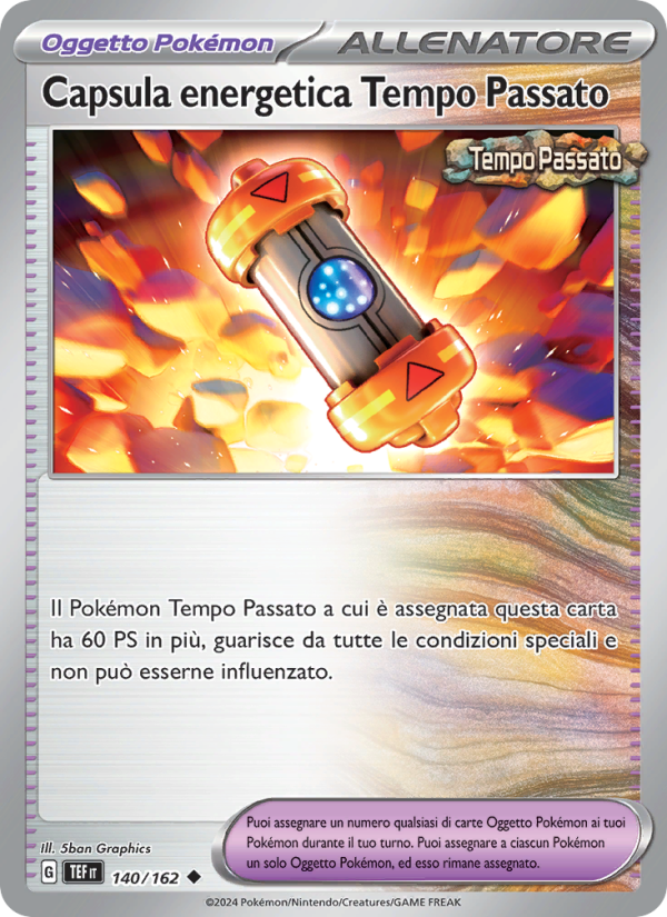 Capsula energetica Tempo Passato 140/218 — Temporal Forces (Italian Pokémon TCG card)