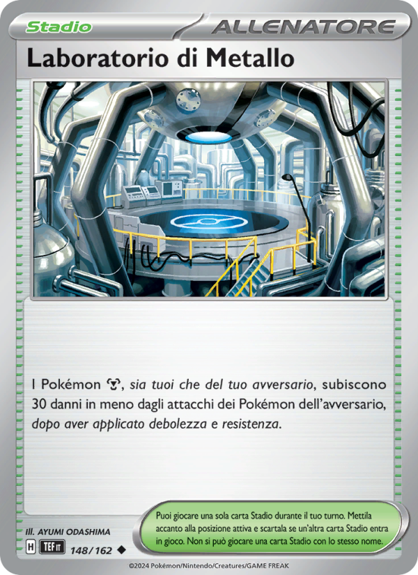 Laboratorio di Metallo 148/218 — Temporal Forces (Italian Pokémon TCG card)