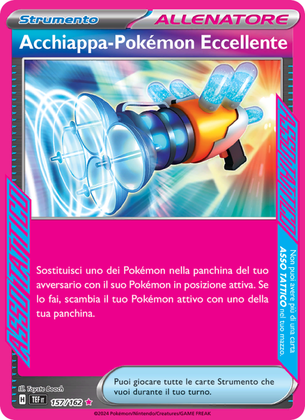 Acchiappa-Pokémon Eccellente 157/218 — Temporal Forces (Italian Pokémon TCG card)