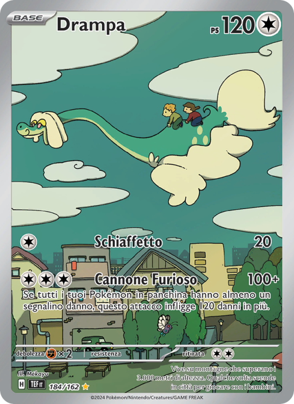 Drampa 184/218 — Temporal Forces (Italian Pokémon TCG card)