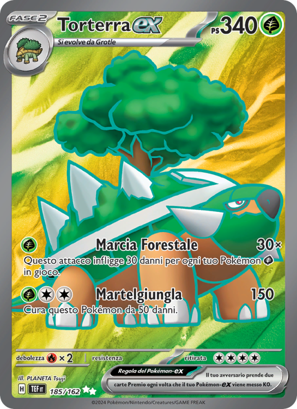 Torterra-ex 185/218 — Temporal Forces (Italian Pokémon TCG card)