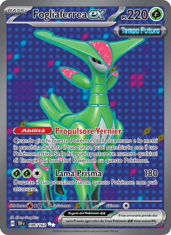 Fogliaferrea-ex 186/218 — Temporal Forces (Italian Pokémon TCG card)