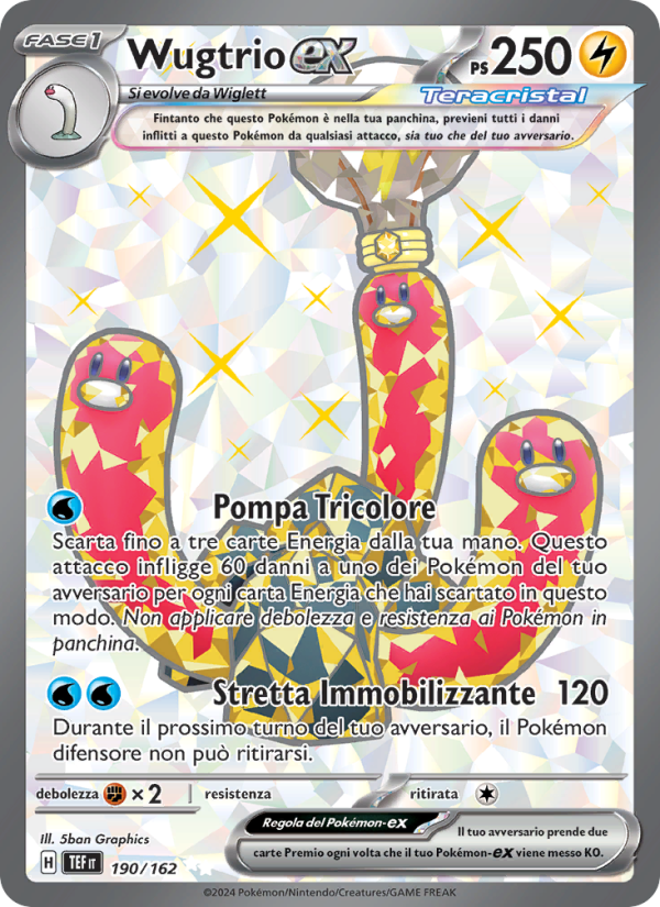 Wugtrio-ex 190/218 — Temporal Forces (Italian Pokémon TCG card)