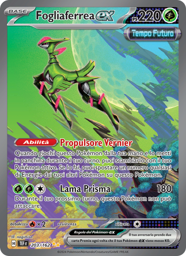 Fogliaferrea-ex 203/218 — Temporal Forces (Italian Pokémon TCG card)