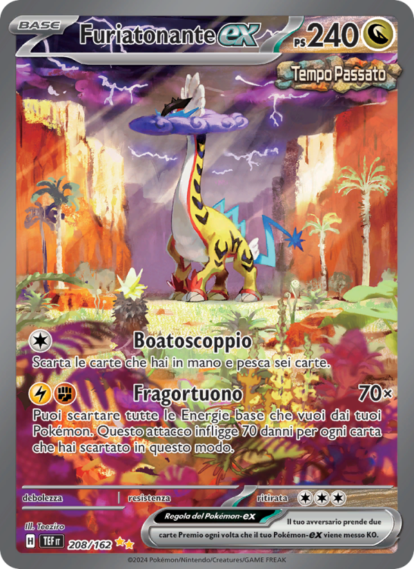 Furiatonante-ex 208/218 — Temporal Forces (Italian Pokémon TCG card)