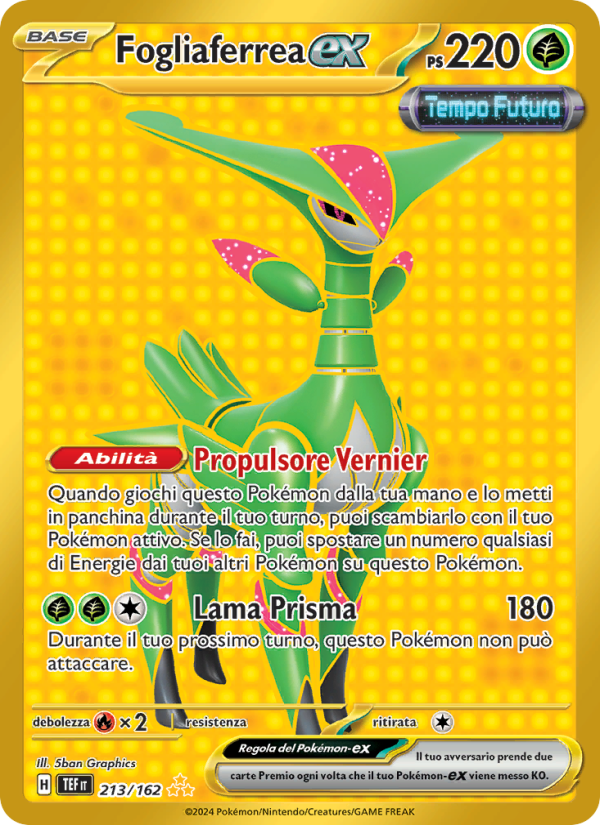 Fogliaferrea-ex 213/218 — Temporal Forces (Italian Pokémon TCG card)