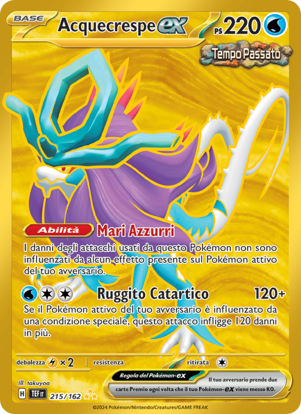 Acquecrespe-ex 215/218 — Temporal Forces (Italian Pokémon TCG card)