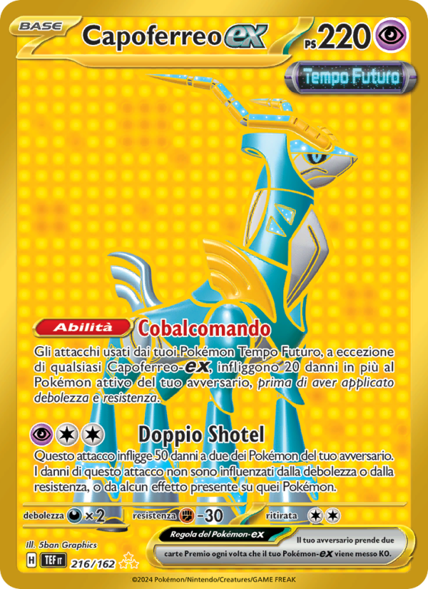 Capoferreo-ex 216/218 — Temporal Forces (Italian Pokémon TCG card)
