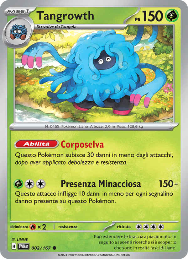 Tangrowth 002/226 — Twilight Masquerade (Italian Pokémon TCG card)