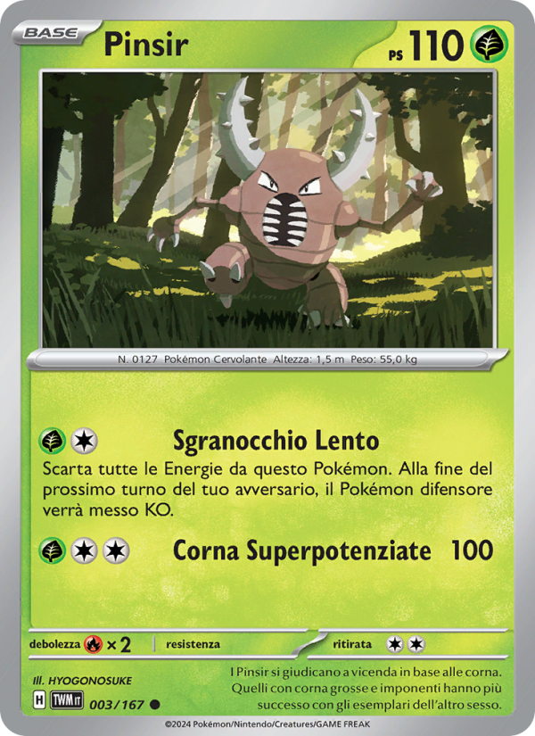 Pinsir 003/226 — Twilight Masquerade (Italian Pokémon TCG card)