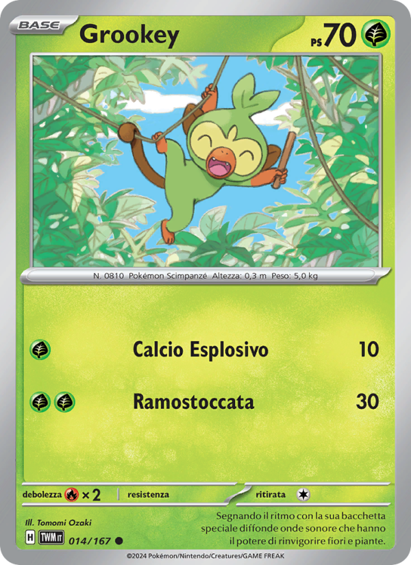 Grookey 014/226 — Twilight Masquerade (Italian Pokémon TCG card)