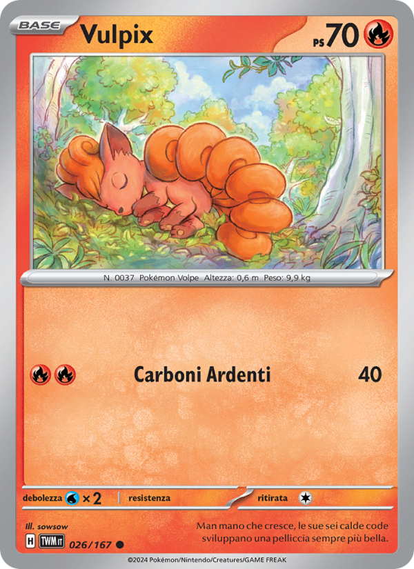 Vulpix 026/226 — Twilight Masquerade (Italian Pokémon TCG card)