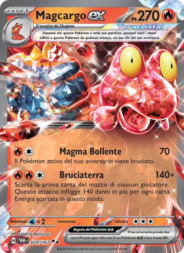 Magcargo-ex 029/226 — Twilight Masquerade (Italian Pokémon TCG card)