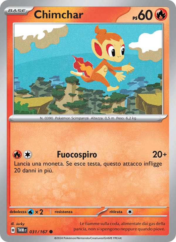 Chimchar 031/226 — Twilight Masquerade (Italian Pokémon TCG card)