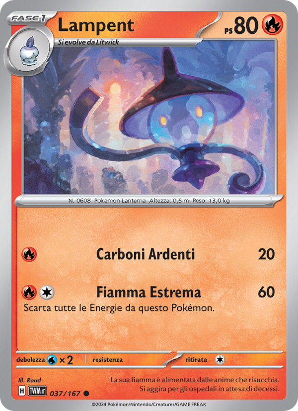 Lampent 037/226 — Twilight Masquerade (Italian Pokémon TCG card)