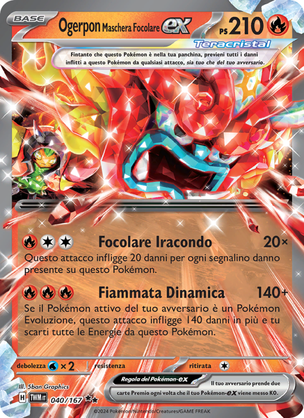 Ogerpon Maschera Focolare-ex 040/226 — Twilight Masquerade (Italian Pokémon TCG card)
