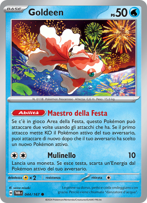 Goldeen 044/226 — Twilight Masquerade (Italian Pokémon TCG card)