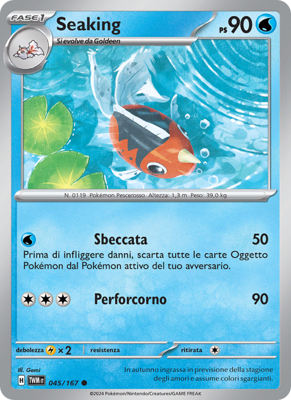 Seaking 045/226 — Twilight Masquerade (Italian Pokémon TCG card)