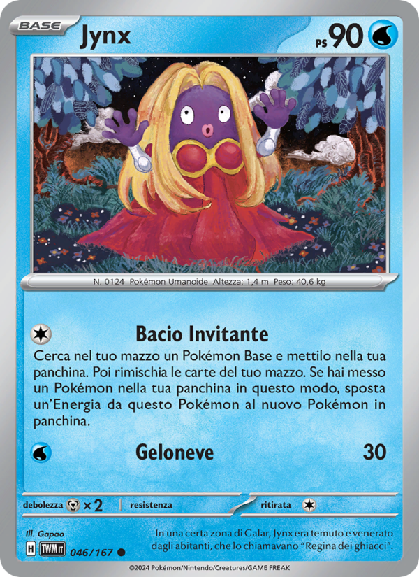 Jynx 046/226 — Twilight Masquerade (Italian Pokémon TCG card)