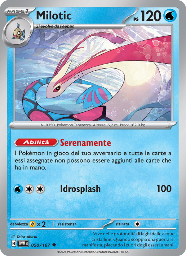 Milotic 050/226 — Twilight Masquerade (Italian Pokémon TCG card)