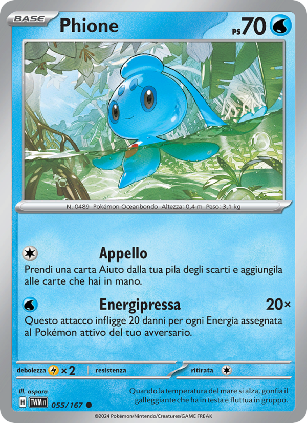 Phione 055/226 — Twilight Masquerade (Italian Pokémon TCG card)