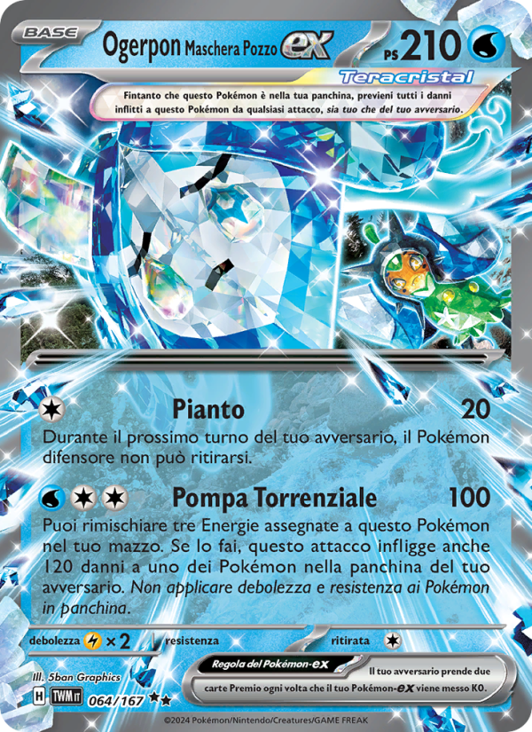 Ogerpon Maschera Pozzo-ex 064/226 — Twilight Masquerade (Italian Pokémon TCG card)