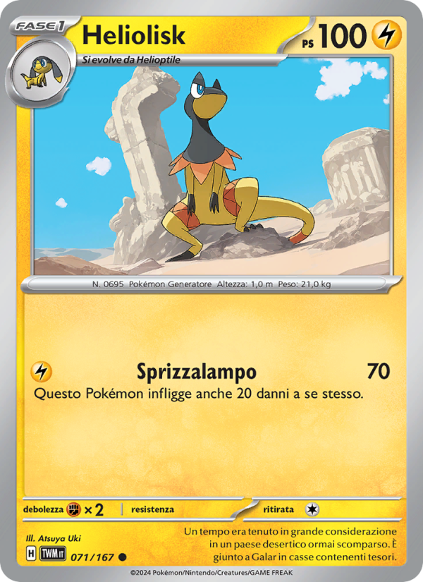 Heliolisk 071/226 — Twilight Masquerade (Italian Pokémon TCG card)