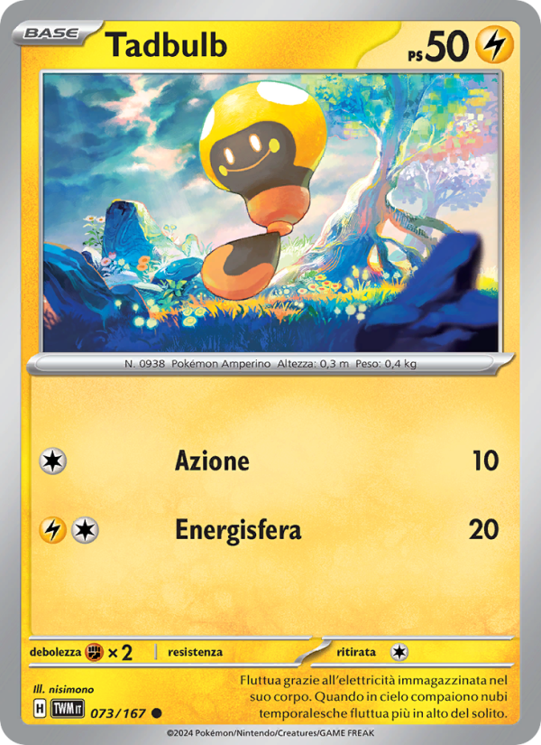 Tadbulb 073/226 — Twilight Masquerade (Italian Pokémon TCG card)