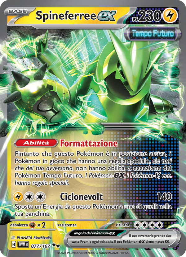 Spineferree-ex 077/226 — Twilight Masquerade (Italian Pokémon TCG card)